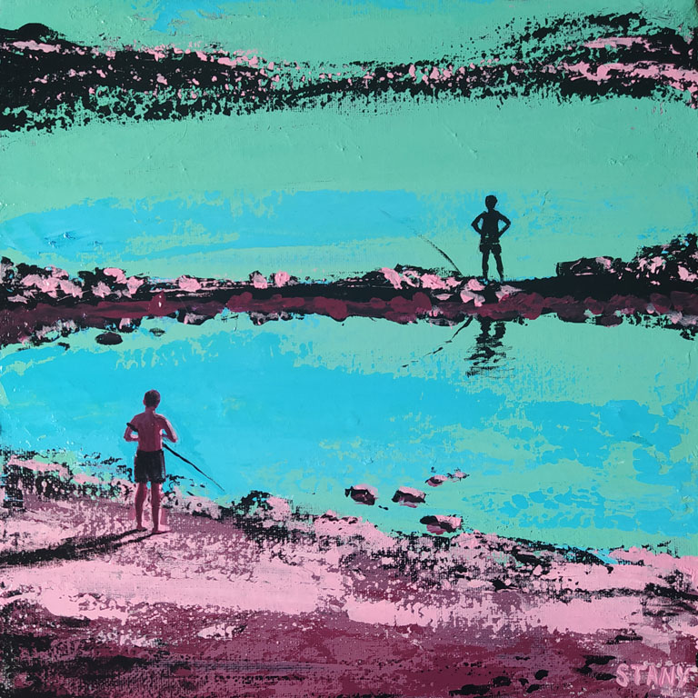 Deux Pêcheurs (29 x 29 cm) - 02/2021 Deux Pêcheurs (29 x 29 cm) - 02/2021